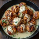Grilled Chicken Bites with Creamy Garlic Sauce
